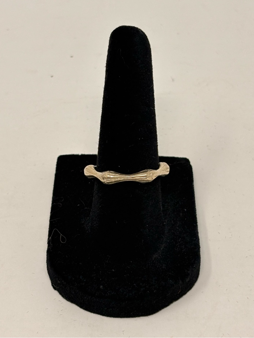 Sterling Silver Bamboo Ring Size 6.5 Unmarked Artisan Style
